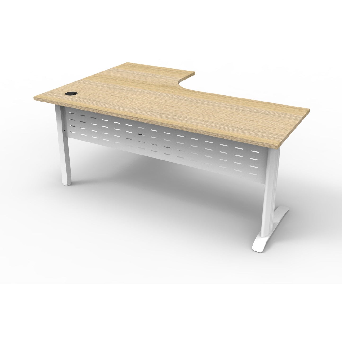 Deluxe Rapid Span Corner Workstation - Natural Oak