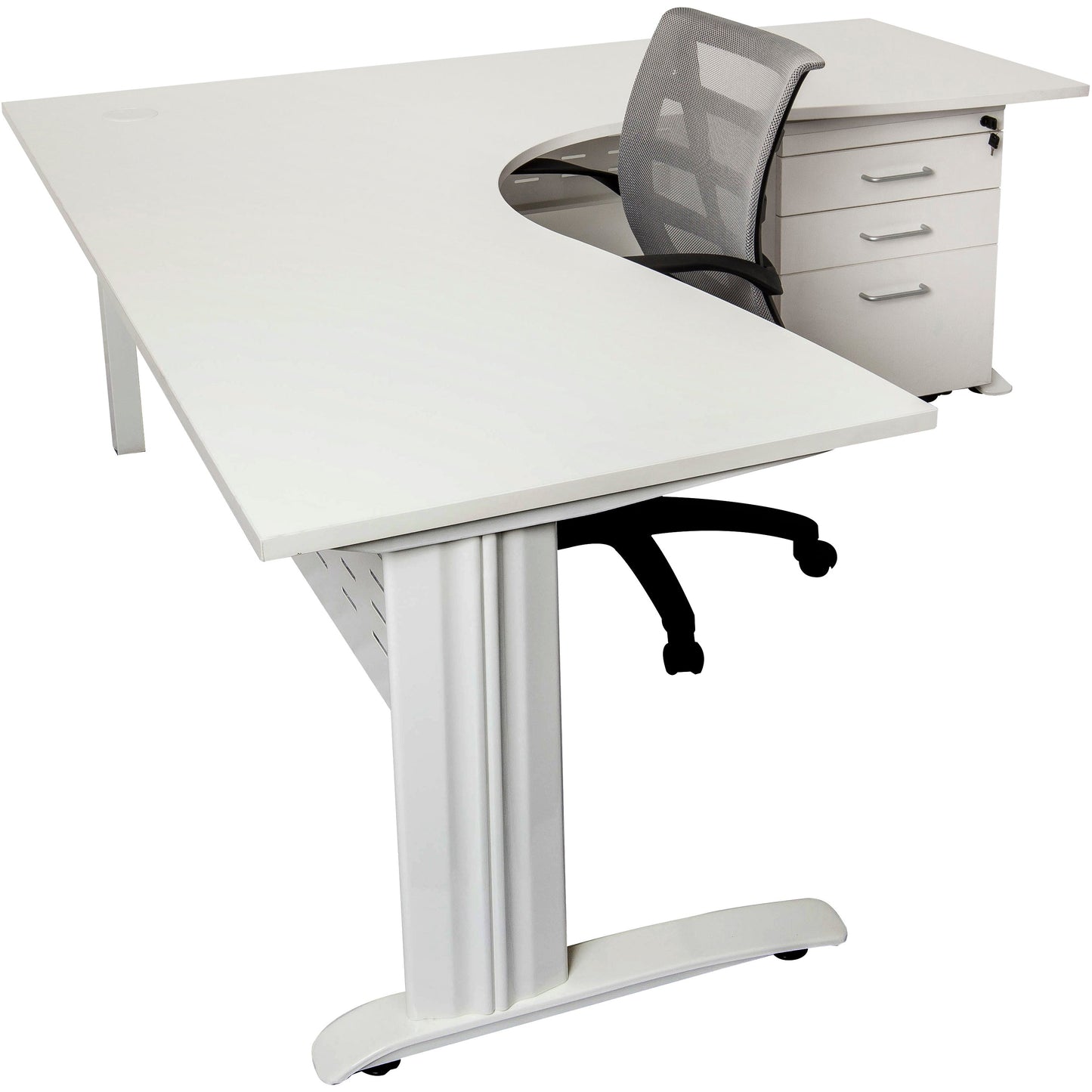 Rapid Span Corner Workstation - White