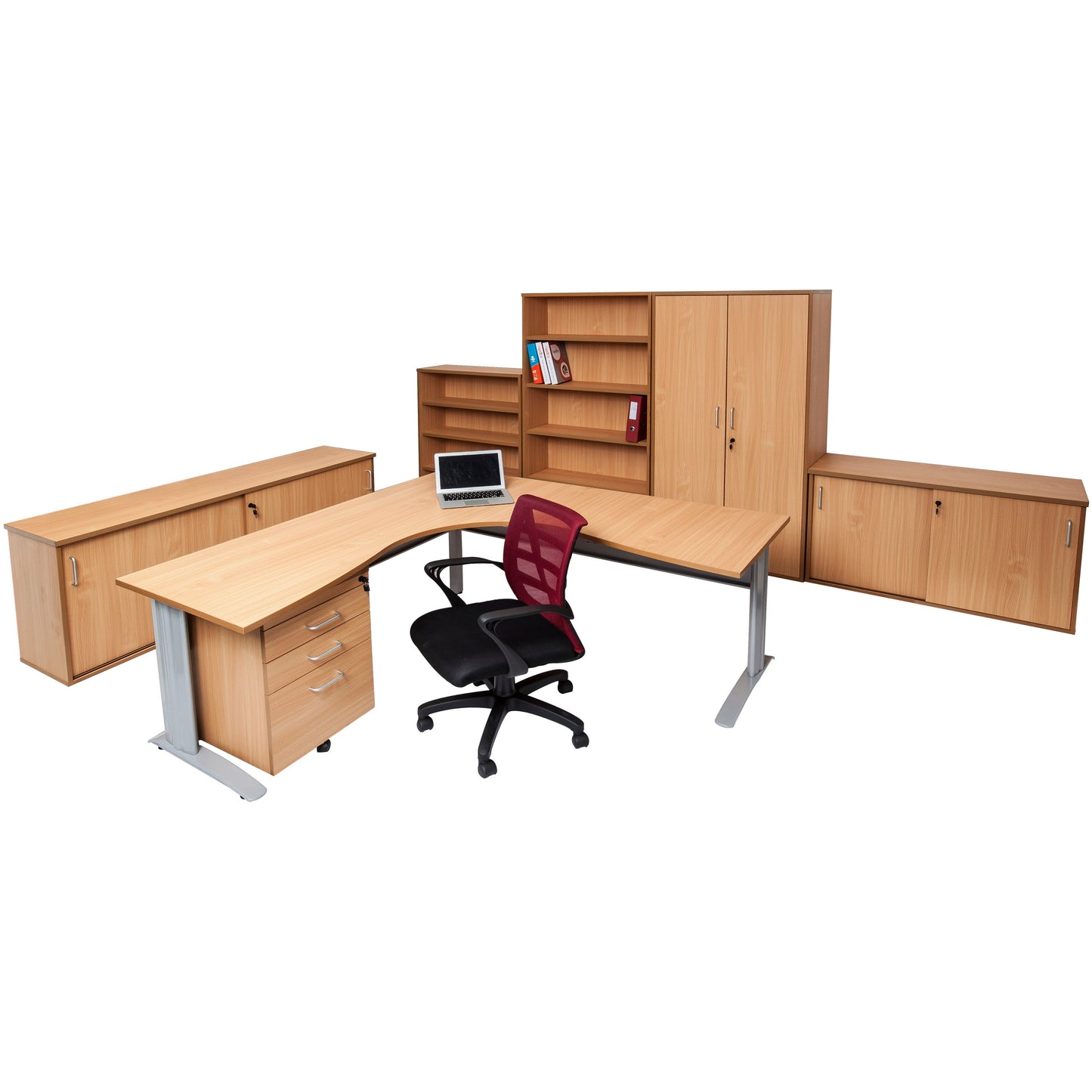 Rapid Span Corner Workstation - Beech