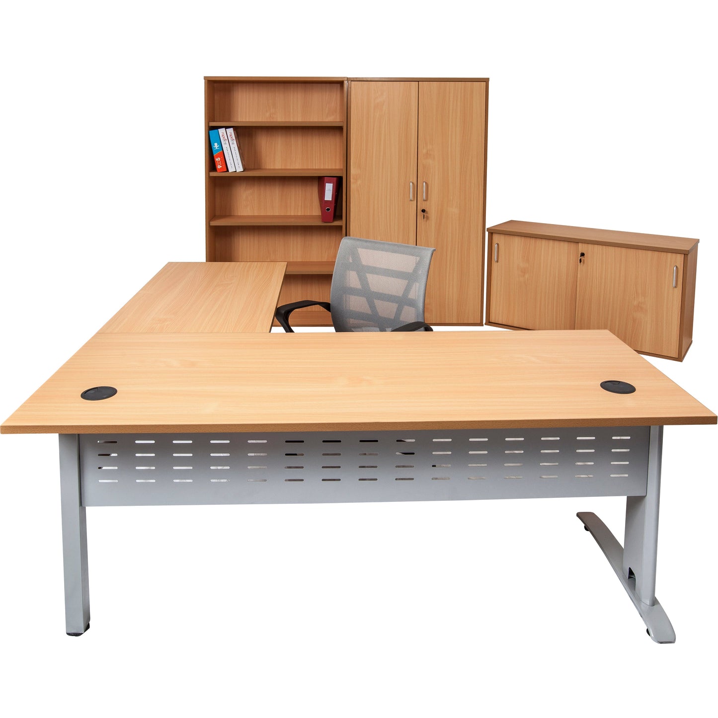 Rapid Span Corner Workstation - Beech