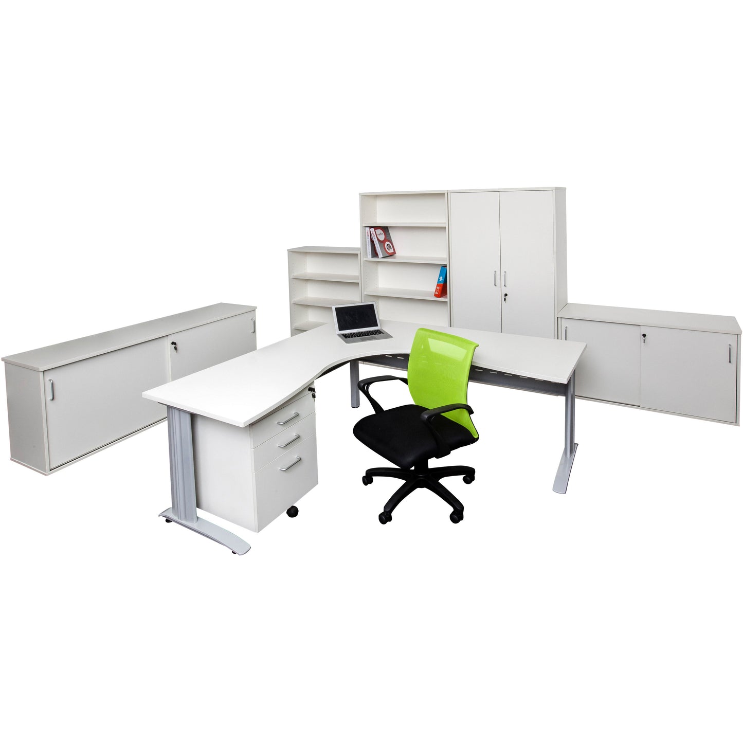 Rapid Span Corner Workstation - White