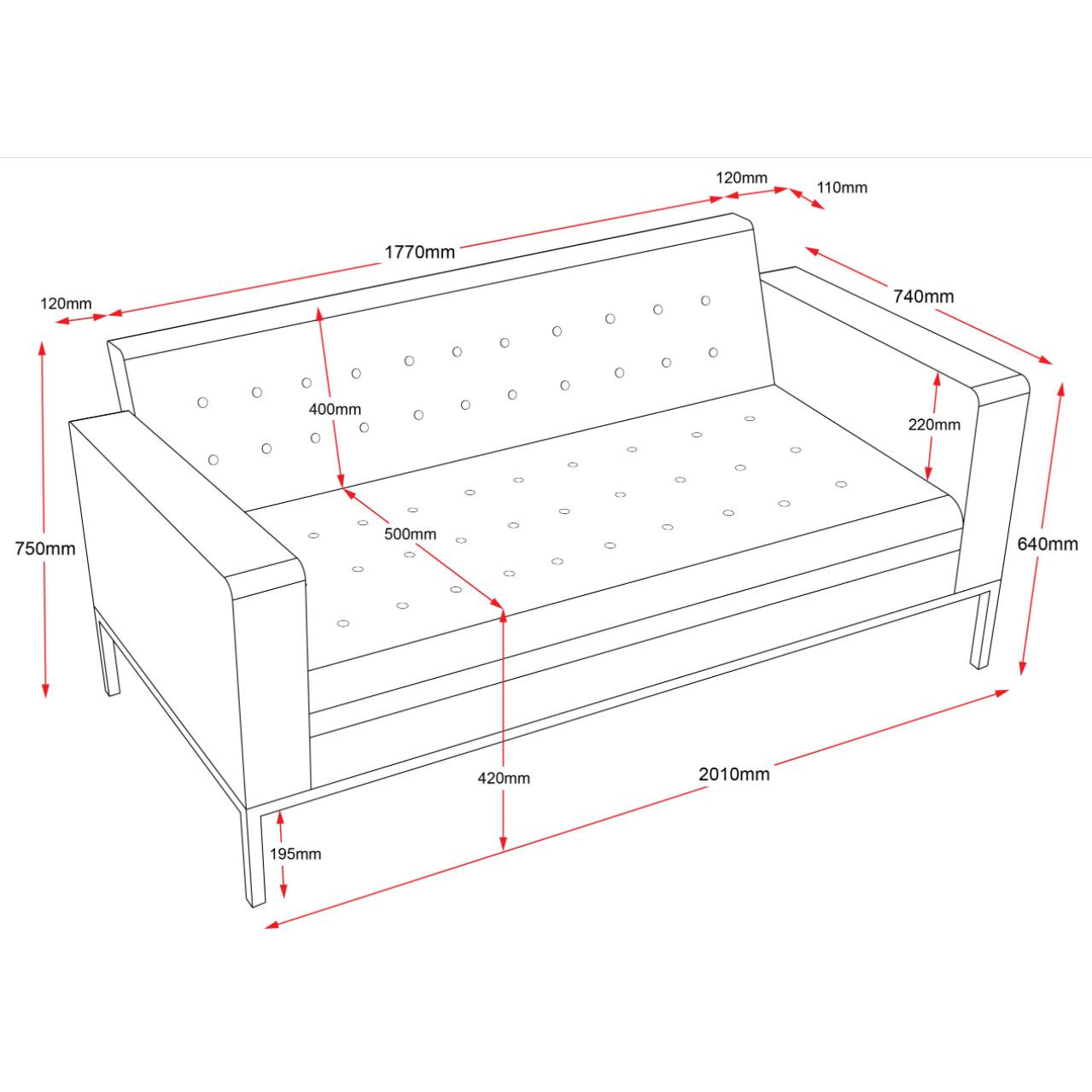 Venus Three Seater