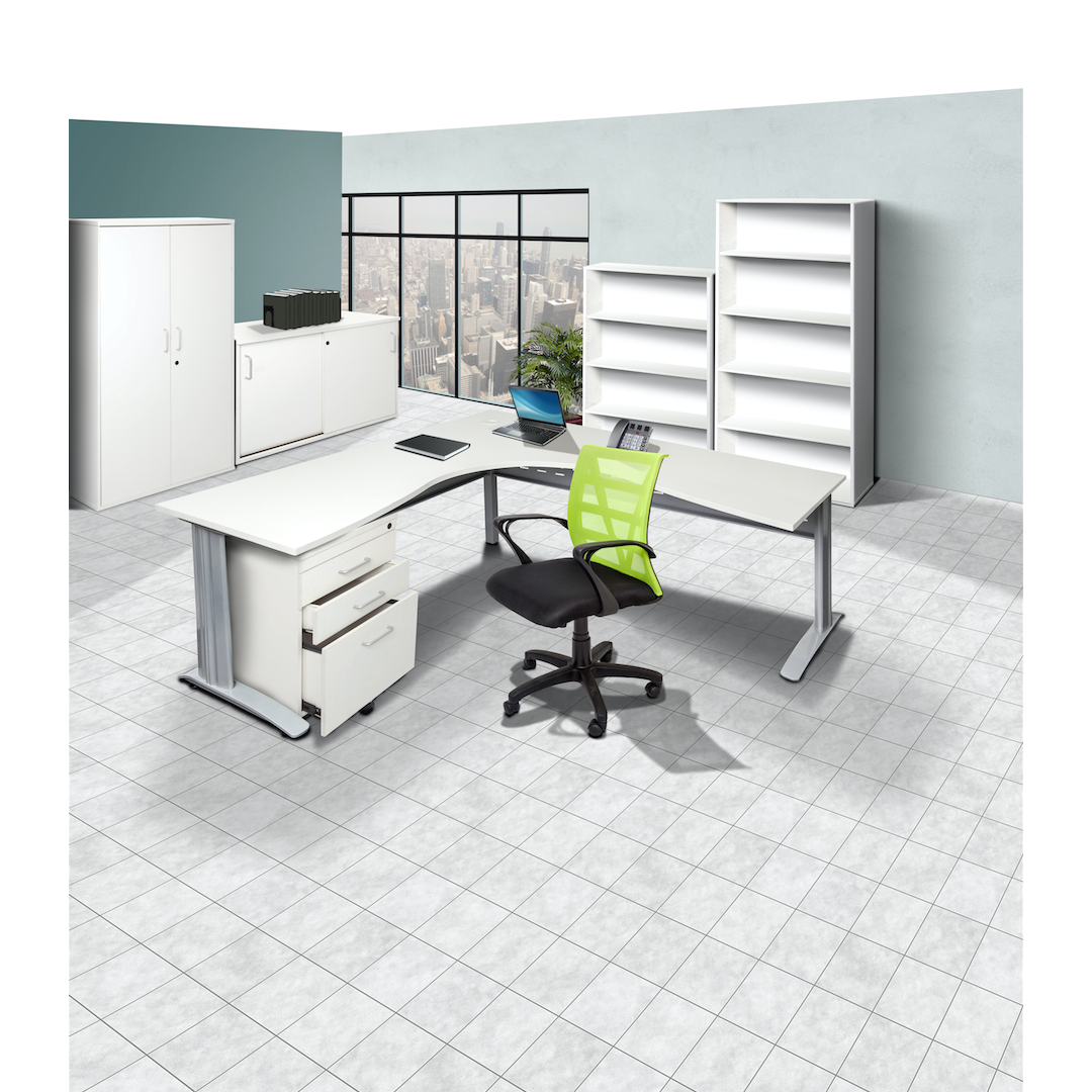 Rapid Span Corner Workstation - White